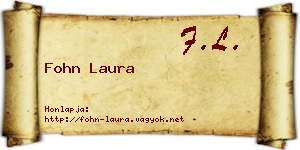 Fohn Laura névjegykártya